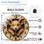 Horloge murale en bois avec art animalier unique - Horloge murale moderne en verre 12 po