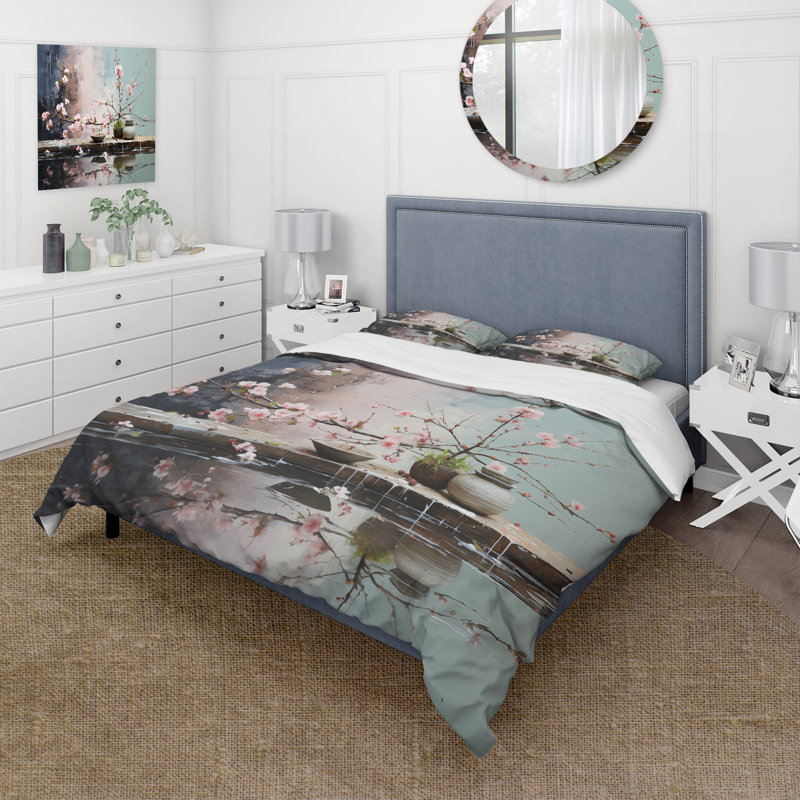 Ensemble de housse de couette Asian Art Zen Garden II - People - Microfibre de polyester