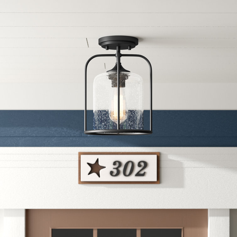 Reepham Glass Semi Flush Mount