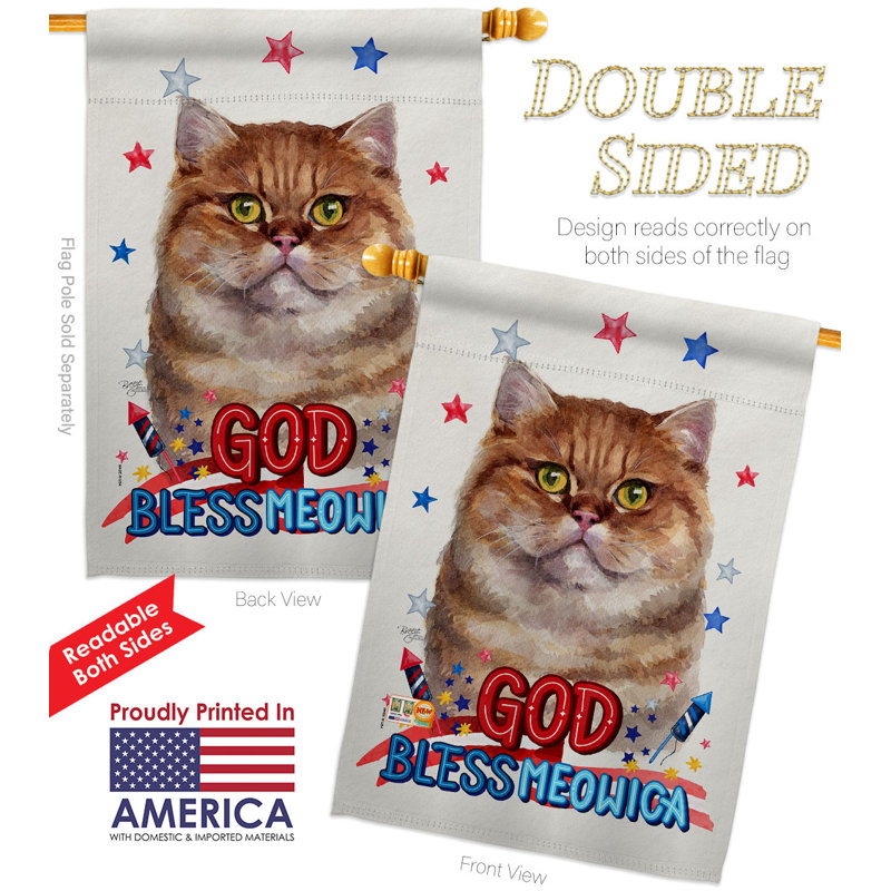 Drapeau de maison patriotique en polyester 3 faces 2 x 2 pi
