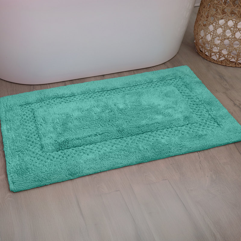 Tapis pour salle de bain 100% coton Classy Bathmat, Aigue-marine, l 24 po x L 40 po