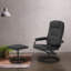 Fauteuil inclinable ergonomique pivotant 31,5 po avec repose-pieds Stiliani