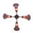 19" Wide Lavender Tiffany Pond Lily 4 Light Fan Light-1487045176