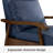 27.2”Wide Recliner Top Genuine Leather with Push-Back Function Solid Wood Frame and Arms For Living room Entertainment room Study(Set of 2)-314019559