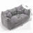Chenille Bean Bag 2-Seat Sofa-654147570