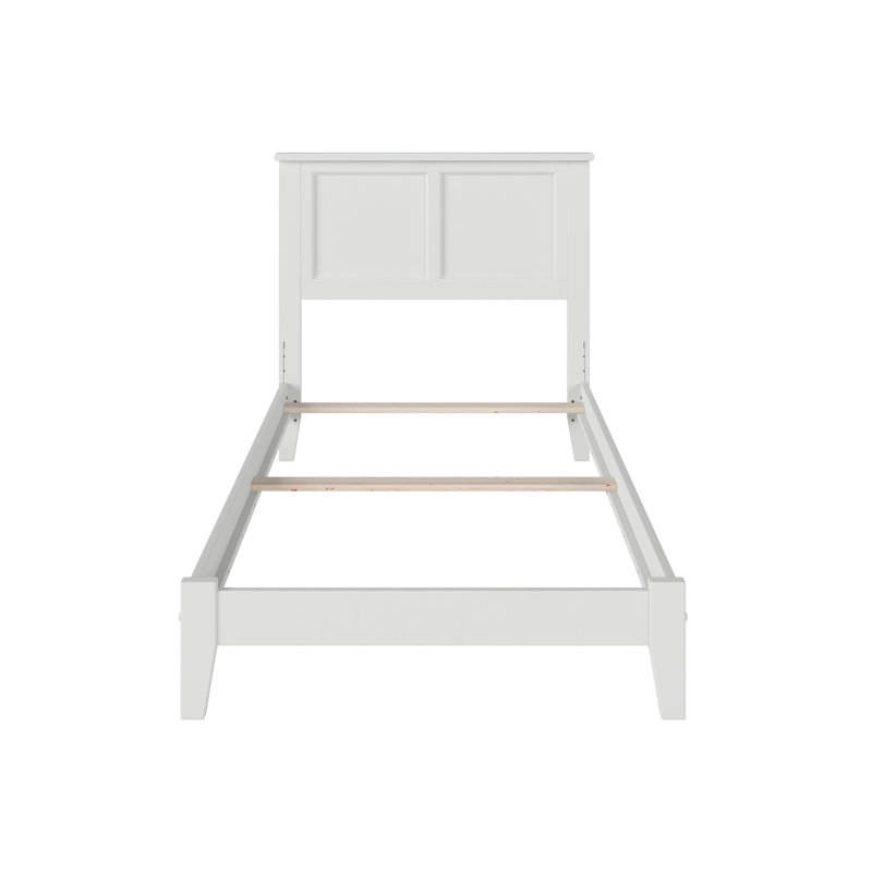 Troutville Solid Wood Standard Bed, White, Twin