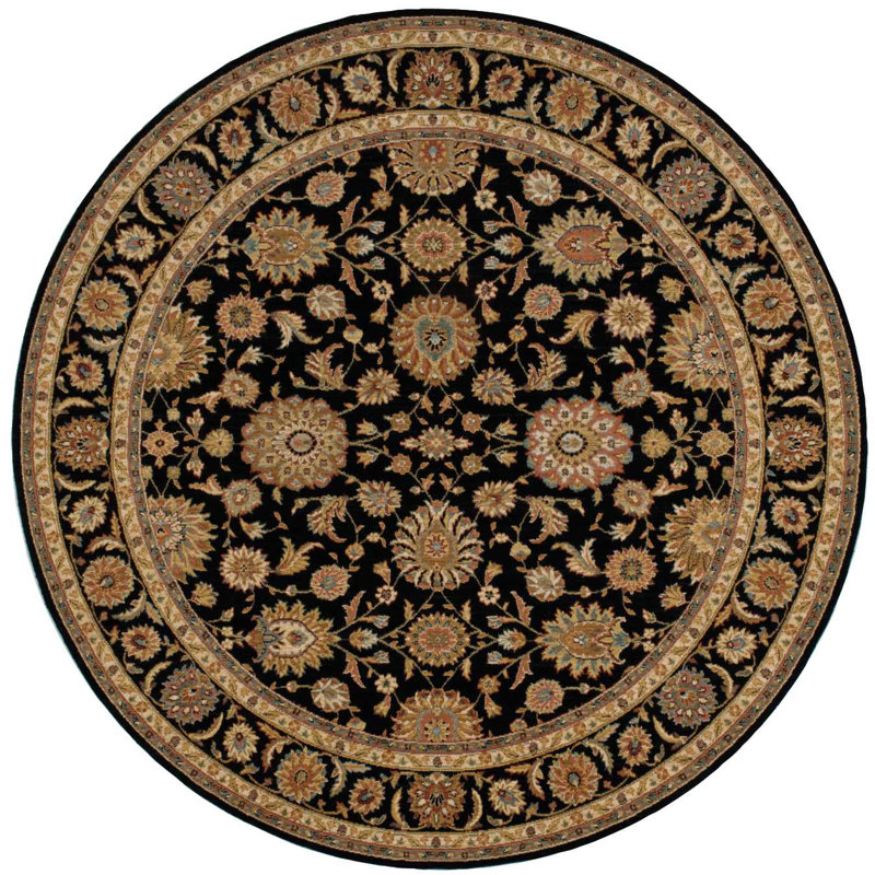 Tapis noir Devin, Rond 7 pi 10 po