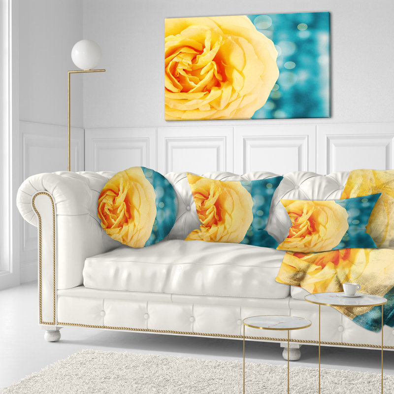 Coussin Floral, Rectangle, 12 po x 20 po