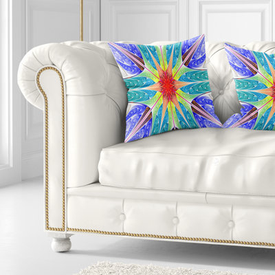 Coussin abstrait à motif abstrait fractal