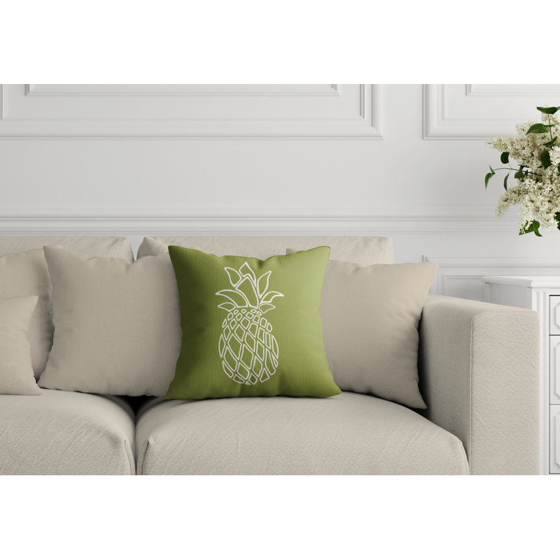 Housse de coussin d'extérieur carré Calico, Vert, 19 po x l 19 po