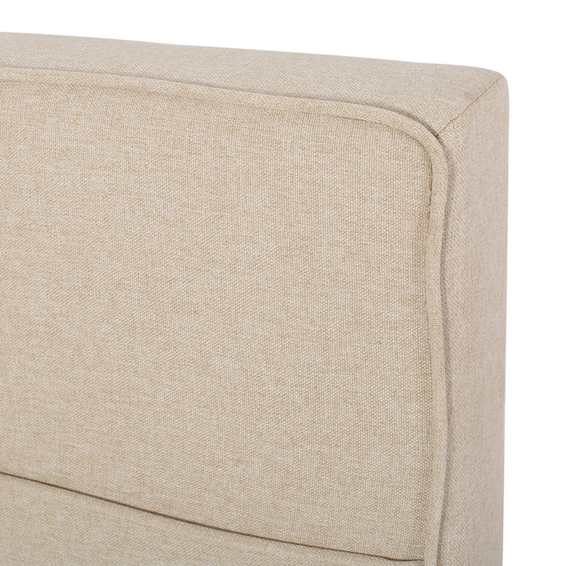 Tête de lit tapissier Irick, Beige, Double/grand