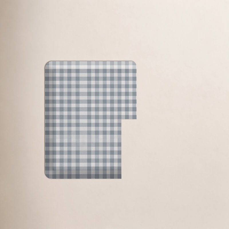 Anti-Fatigue Kitchen Comfort Mat, Cottage Check Pattern In Blue, Blue, 20 po x 32 po