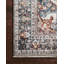Tapis argenté / gris tissé à la machine Leonara-981541484