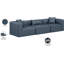 Canapé modulaire en similicuir 3 pièces Houswerth-94884228