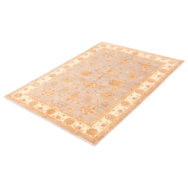 Tapis gris Peshawar Oushak 5 pi 8 po x 8 pi 2 po