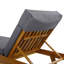 Ensemble de méridienne avec appui-tête, espace disponible sur un côté, bois d'acacia avec coussins de salon résistants à l'eau (gris foncé et 3 fois et 4 pouces) - version crème / beige assortie disponible-576400257