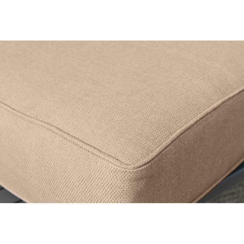 Ensemble de conversation en osier pour 4 personnes avec coussins Citlali, Sunbrella beige
