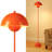 Industrial Metal Shade Pastel Orange Floor Lamp With Foot Switch Modern Tall Standing Lamp For Living Room-760227813