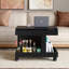 Petite table basse à roulettes, table d'appoint multifonctionnelle rotative à 360 °, table de bout roulante avec compartiment de rangement, table de chevet mobile pour le salon, la maison et le mobilier de chambre à coucher, noir-134895320
