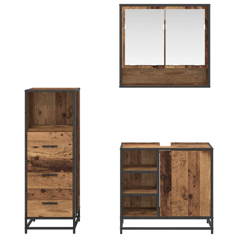 Bathroom Suite, Medium Wood