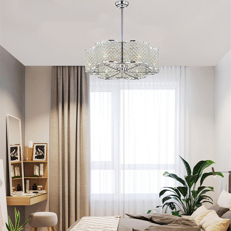 Lustre tambour en cristal 6 lumières Isahak