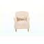 Fauteuil d'appoint en velours côtelé (beige)-133235358