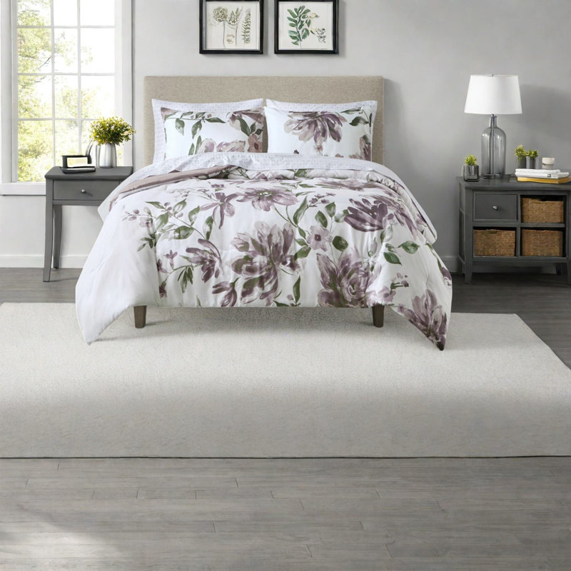 Ensembles de literie floraux modernes, matériau en polyester, conception simple et confortable pour la maison