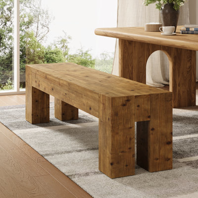 Banc de salle à manger en bois massif, banc de table de cuisine robuste