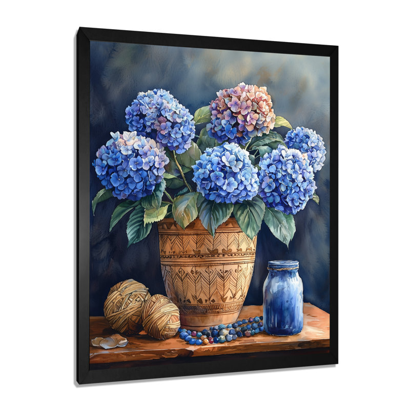 Hausmann - Floral Wall Art Prints, H 20 po x l 12 po, Reproduction encadrée d'une seule photo, Noir, noir, noir, noir