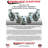 4 Inch Thermoplastic Rubber Caster Set with Ball Bearings 2 Brakes 2 Rigid SCC|SCC-30CS420-TPRBD-TLB-2-R420-2