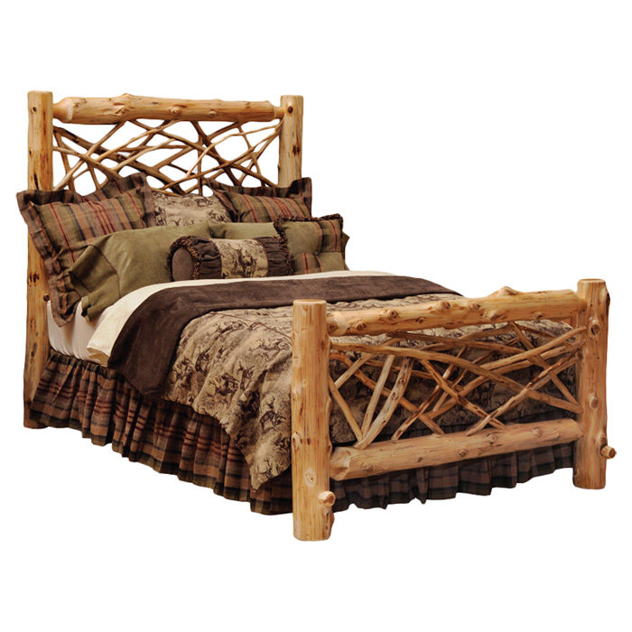 Traditional Cedar Log Piece Bedroom Set