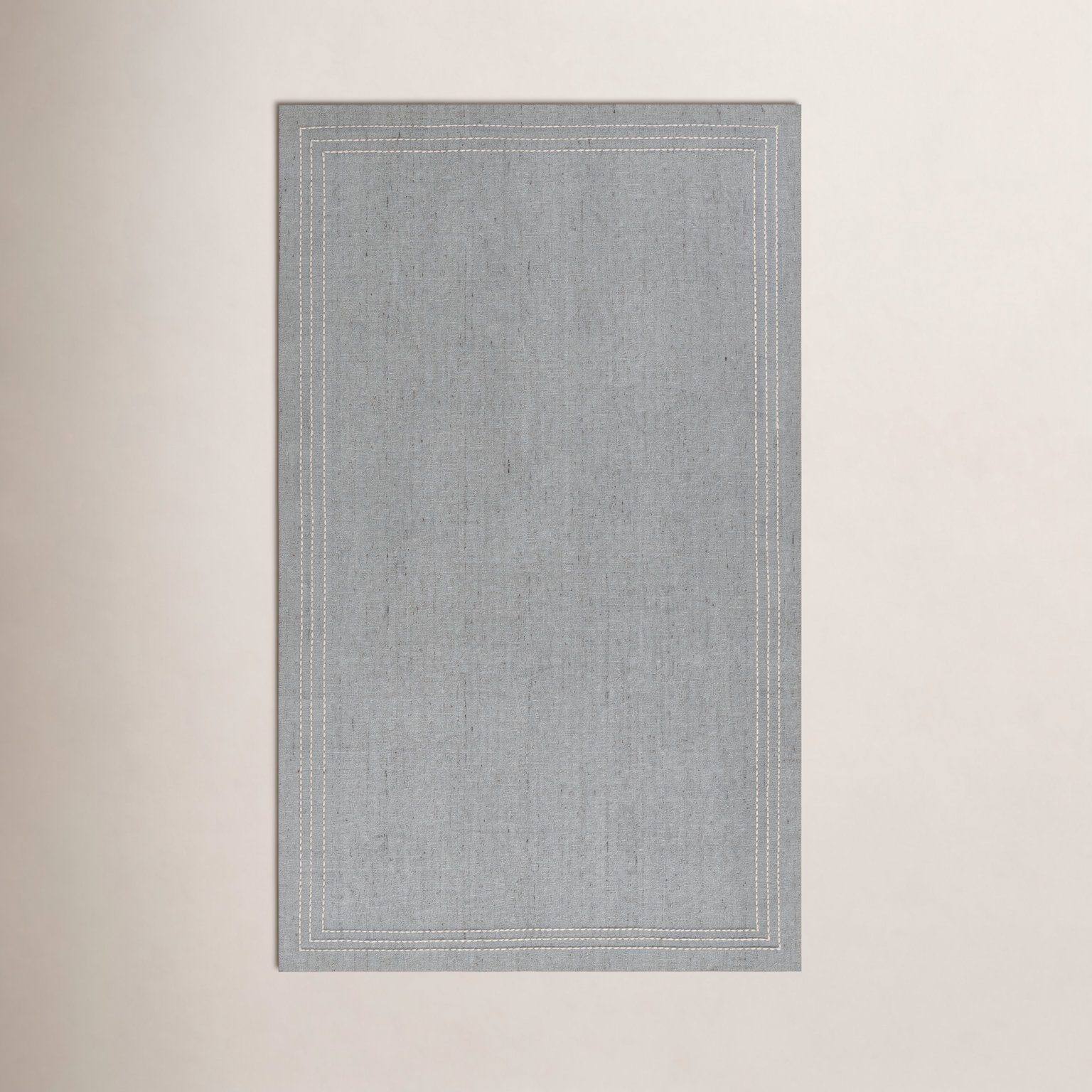 Patton Light Blue Hand-Loomed Wool Rug, Rectangle 8' x 10'
