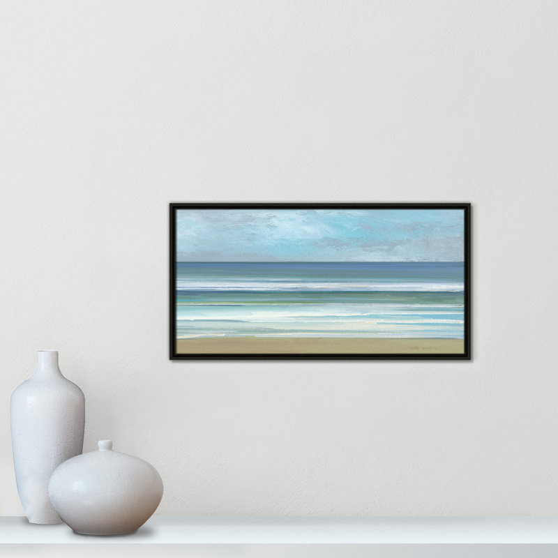 «Gentle Waves II» par Sally Swatland, H 16,5 po x l 31,5 po, Espresso