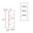 Ruffin Display Cabinet, 1 Door, 4 Shelves, White