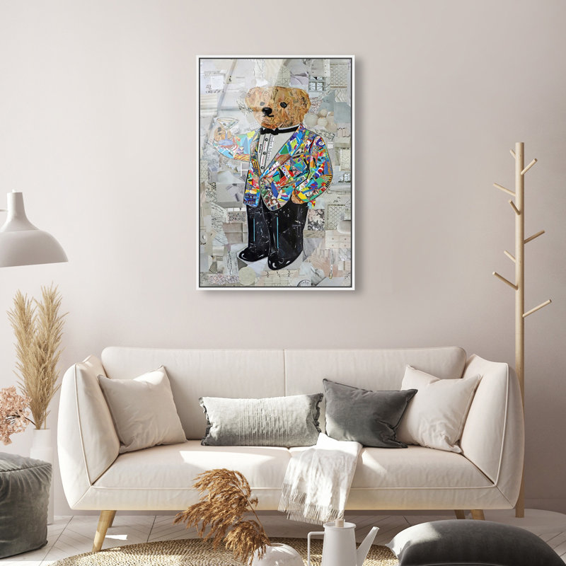 Katy Hirschfeld - High Class Elegance Tall Fashion and Glam Framed Acrylic Art by Oliver Gal, 31" H x 21" W, White