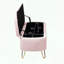 Banc de rangement avec repose-pieds avec fausse fourrure et pieds dorés-616901828