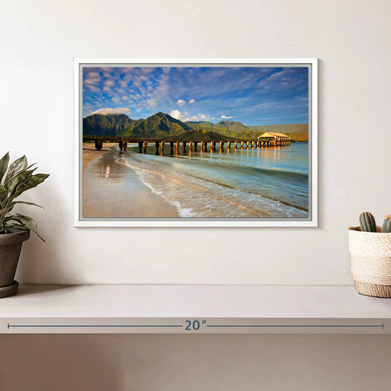 Quai Hanalei Bay, Cadre flottant blanc, 13 po x 9 po