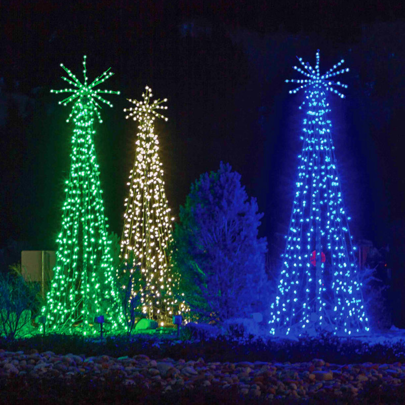 9-Ft Warm White LED Light Tree with Starburst Topper