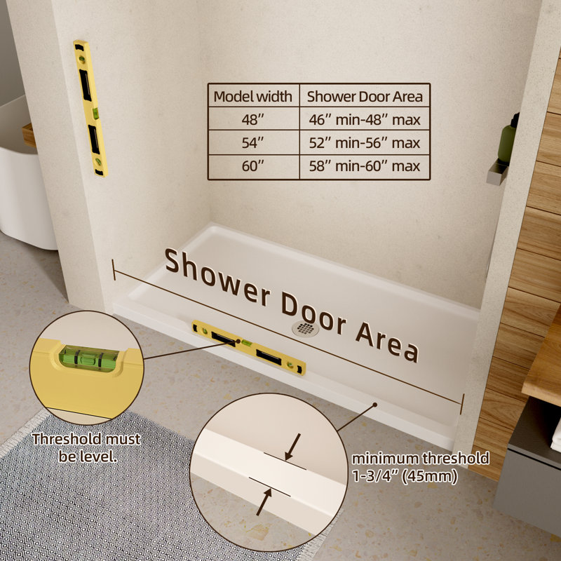 44-48" W x 70" H Framed Shower Door Double Sliding Door with 1/4" (6mm) Clear Tempered Glass, 2 Towel Bars for Walk-in Bathroom, Chrome Finish Shower Doors, Reversible Installation