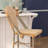 Indoor/Outdoor All-Weather Commercial Paris Chairs with Bamboo Print Frame-105453550-130346795