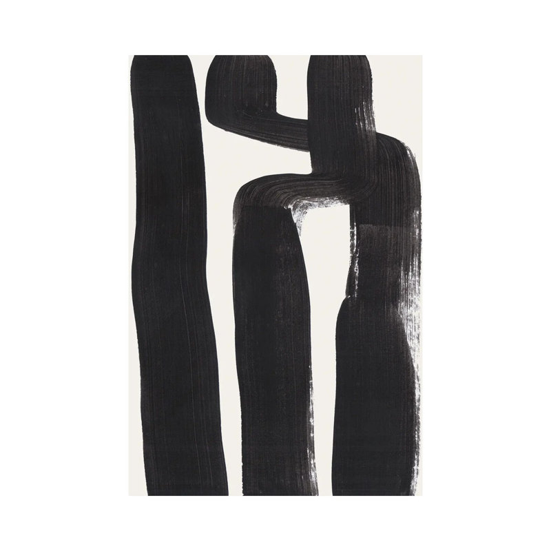 Black Ink Strokes par - Toile tendue, H 26 po x l 18 po x P 1,5 po