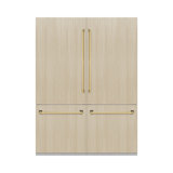ZLINE Autograph 60 in. Panel Ready Refrigerator w/ Gray Interior & Gold Accents
