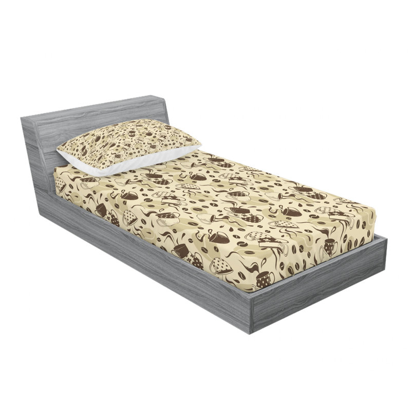 Microfiber Polka Dots Sheet Set, Twin XL Sheet Set with Fitted Sheet