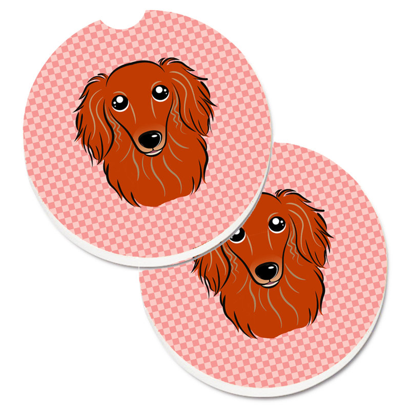 Sous-verre Retriever, Rose, Teckel rouge à poil long