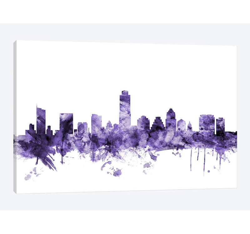 «Austin, Texas Skyline» par Michael Tompsett, impression sur toile tendue, H 40 po x l 60 po x P 1,5 po, Toile tendue