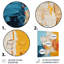 «Southern Sens sensibilité», bleu, jaune et orange - art mural abstrait-159958419-159958421