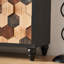 Buffet 59,8 "avec motif en nid d'abeille, armoire d'appoint moderne