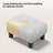 Upholstered Foot Stool Ottoman, Tufted Button Footstool Footrest With Padded Seat For Living Room Bedroom-960390550