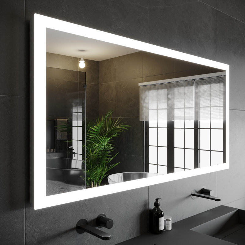 Miroir de salle de bain Gabriella, H 30 po x l 60 po x P 2 po