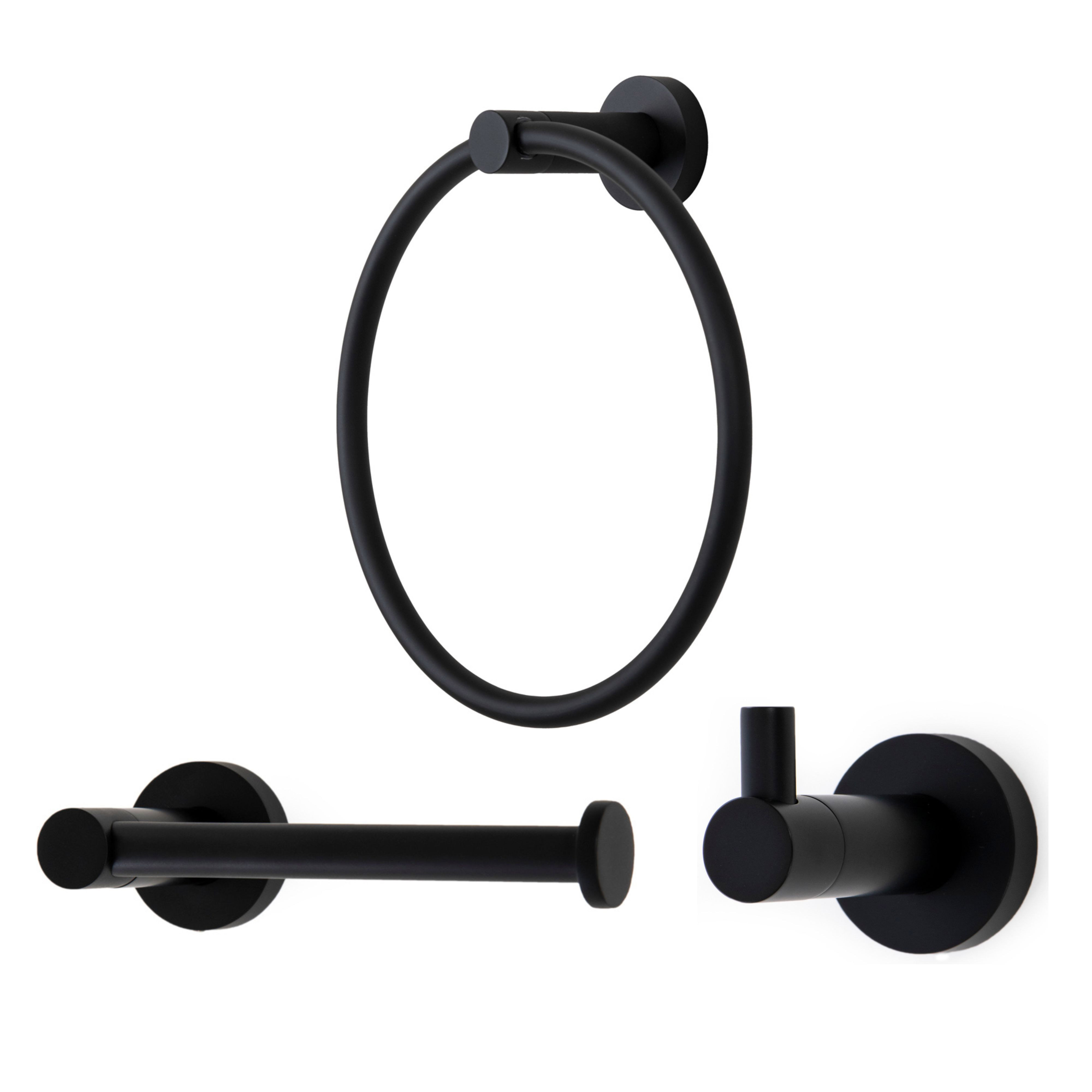 Italia Florence Series Double Robe Hook In Matte Black Mounting